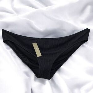 J Crew Womens Textured‎ Hipster Full Coverage Bikini Bottom Size 2X Black NWT